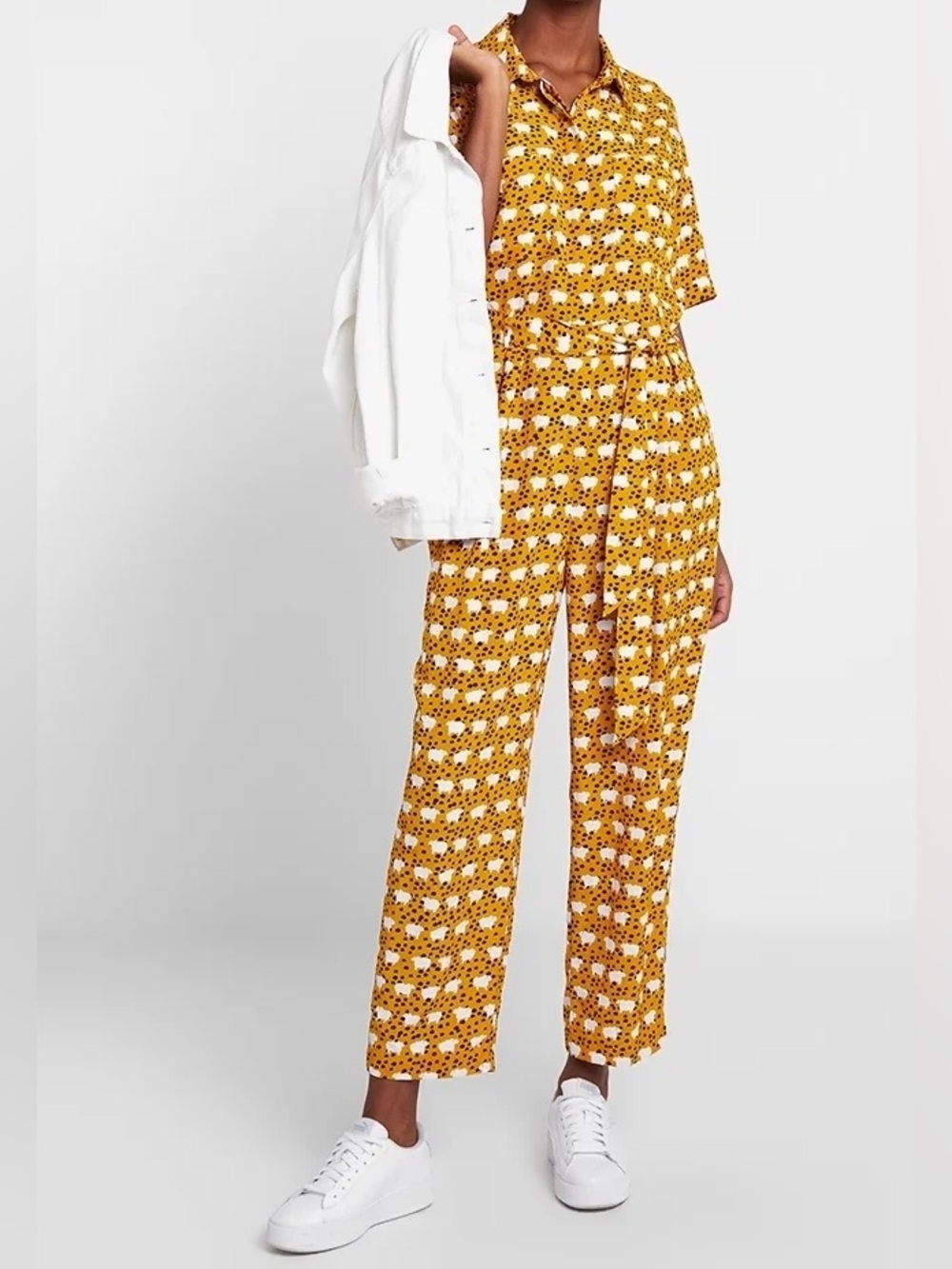 043 MONKI Cari Sheep Jumpsuit - Mustard